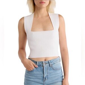 NSR Square Neck Sleeveless Knit Top – New With Tags